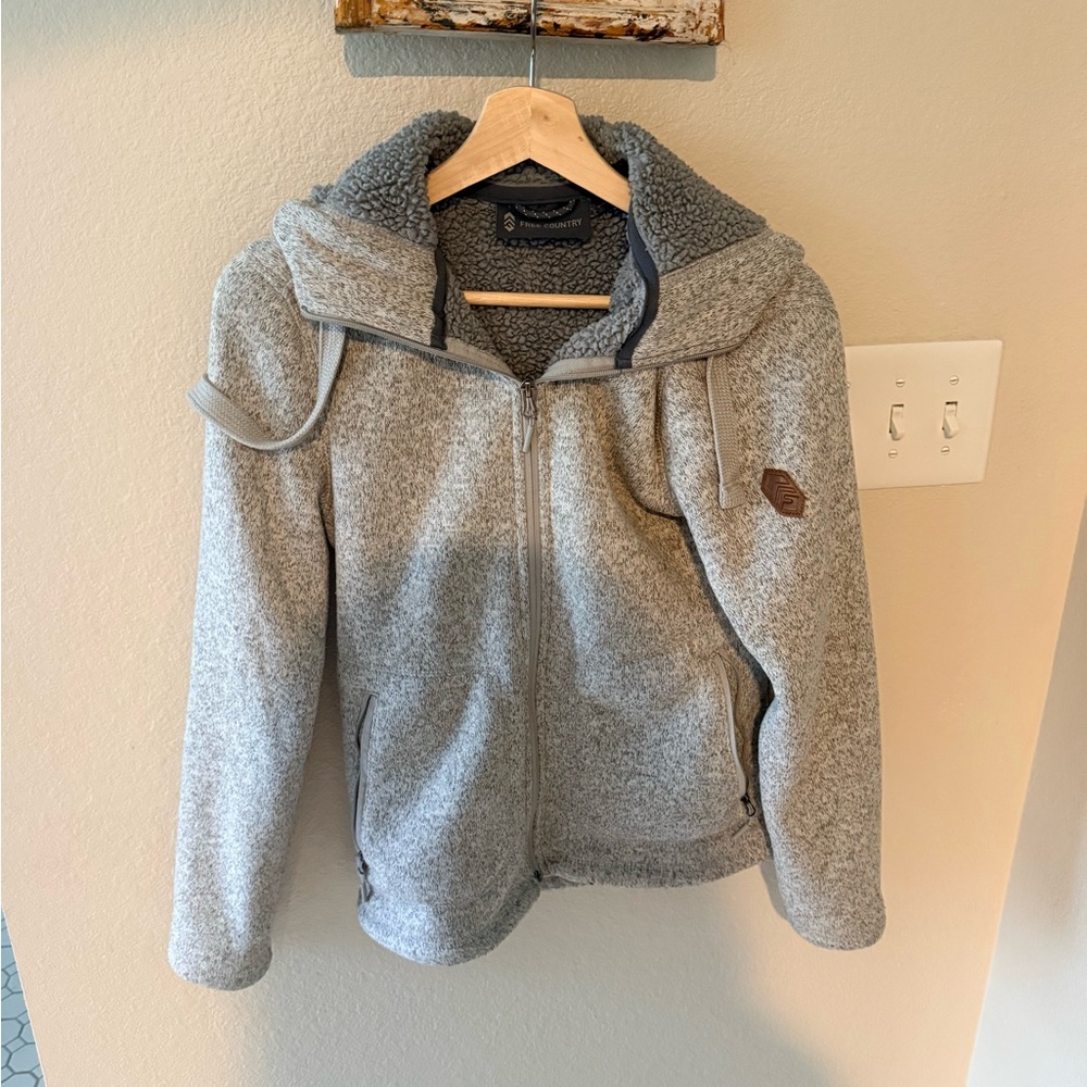 Free Country Gray Faux Fur Jacket
